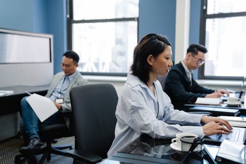 Poeple Working with Laptops on Office