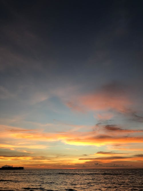 Free Sunset Over a Sea  Stock Photo