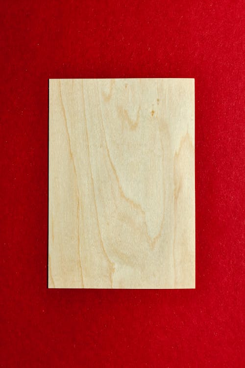 Brown Wood Plank on Red Background