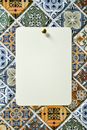 White Blank Paper on Colorful Background
