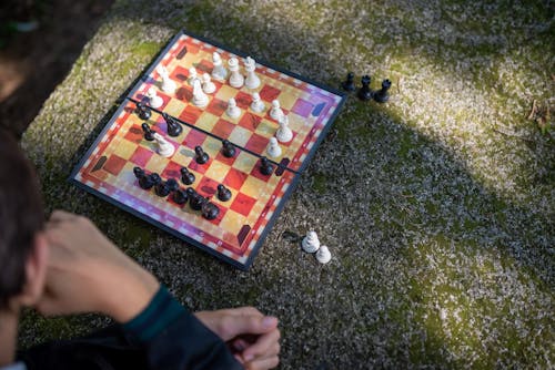 Free A Boy Playing Board Game Stock Photo