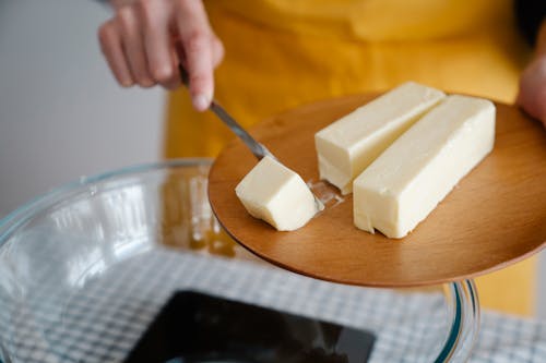 Free Close-up View of Butter on Plate Stock Photo
