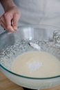 Close-Up Shot of a Person Baking