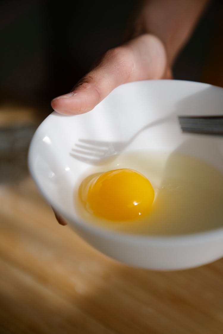 Raw Egg In Bowl