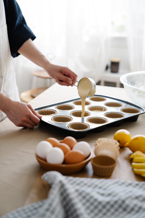 Cooking Cakes on Table