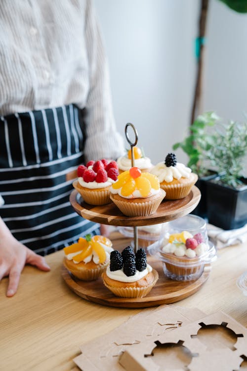 Beautiful Cupcakes on a Tray 