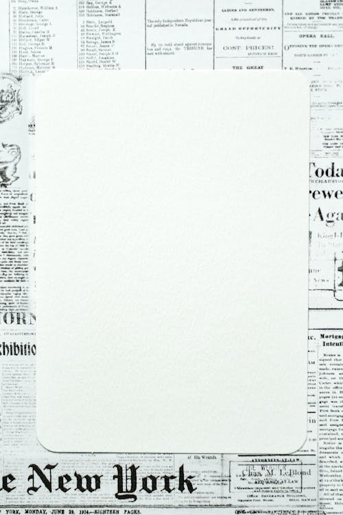 White Blank Paper on Newspaper
