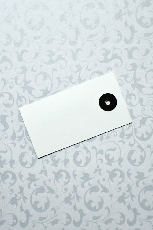 Overhead Shot of a Blank Tag
