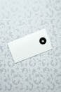 Overhead Shot of a Blank Tag