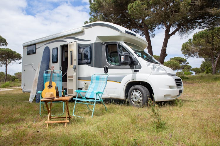 White And Gray Camper Trailer