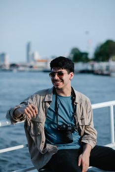 Smiling Man with Camera