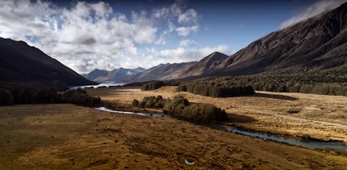 Free stock photo of drone photography, lake, mountains