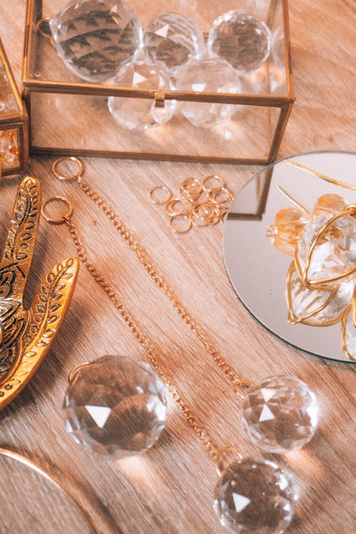Golden Chains with Gemstones