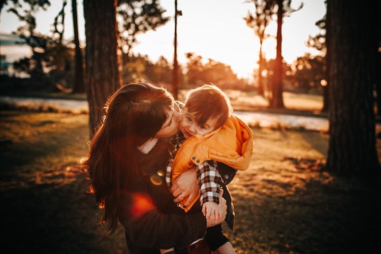 A Mother Kissing Her Son