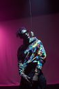 A Man in a Hoodie Rapping