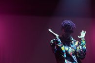 A Man in a Hoodie Rapping