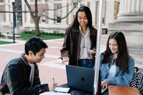 Free A Group of Students Studying Stock Photo