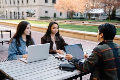 Student practicing a quiz on a laptop