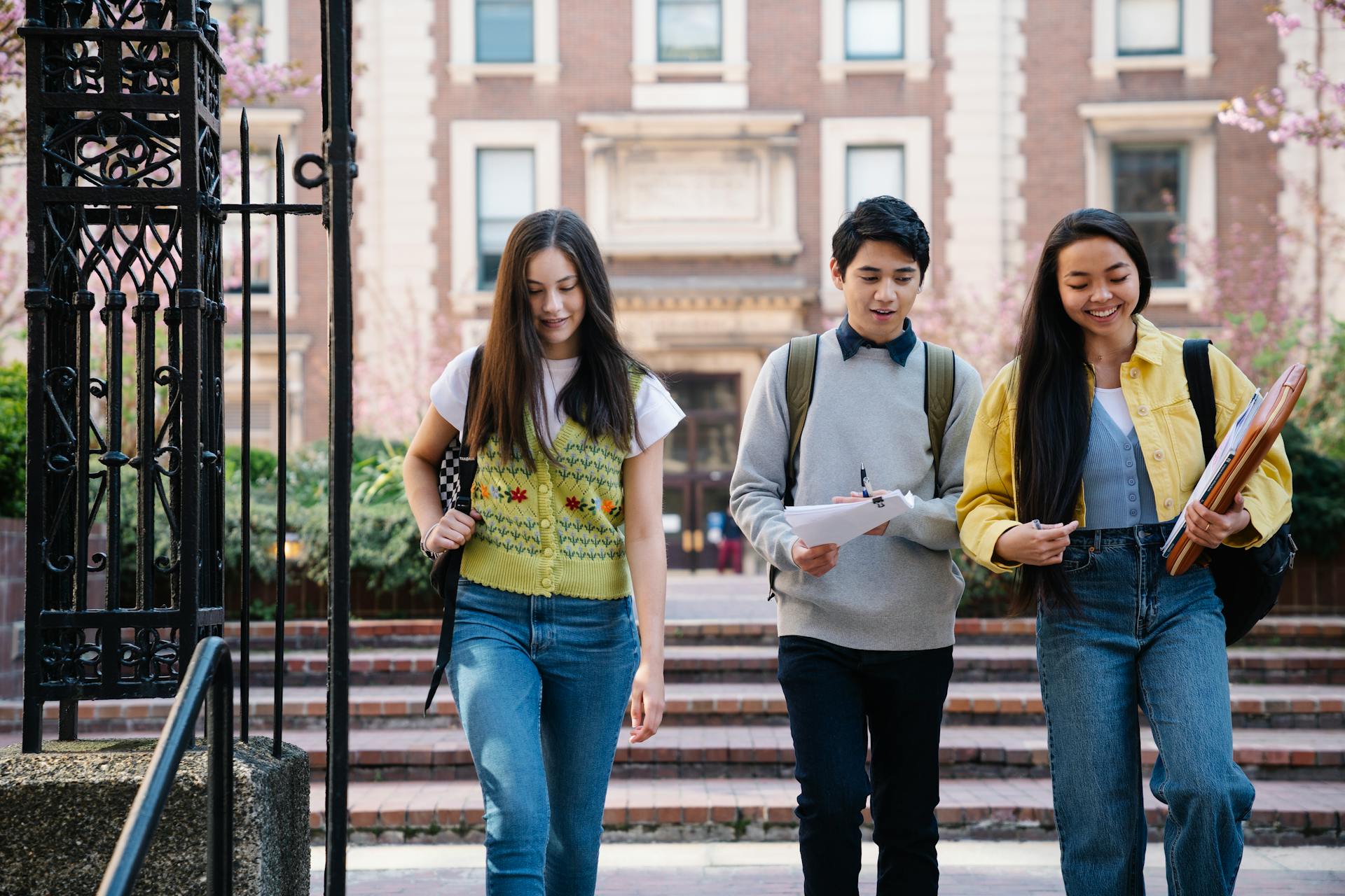 University Students Walking Together