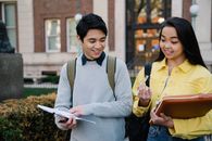Students standing beside each other