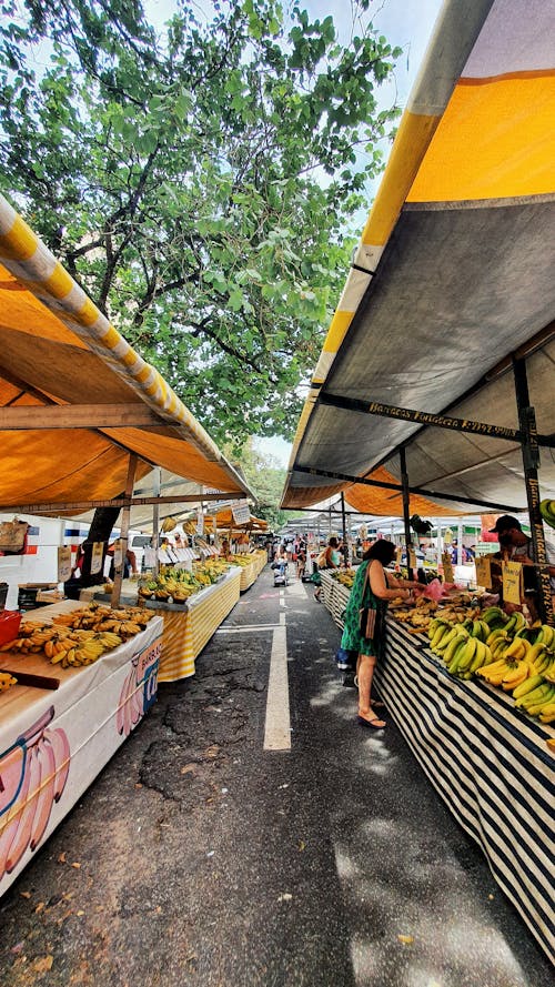 Free stock photo of banana, bazaar, food stall