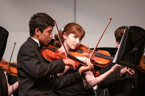 Musicians Playing Violins
