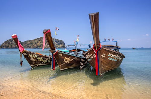 Wooden Boats on the Beach