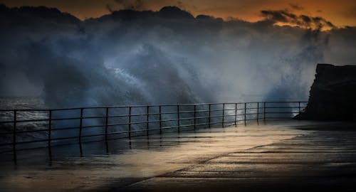 Foto stok gratis angin ribut, cuaca jelek, gelombang laut