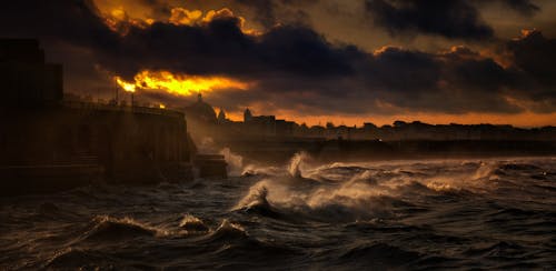 Безкоштовне стокове фото на тему «берег моря, Захід сонця, зіткнення» стокове фото