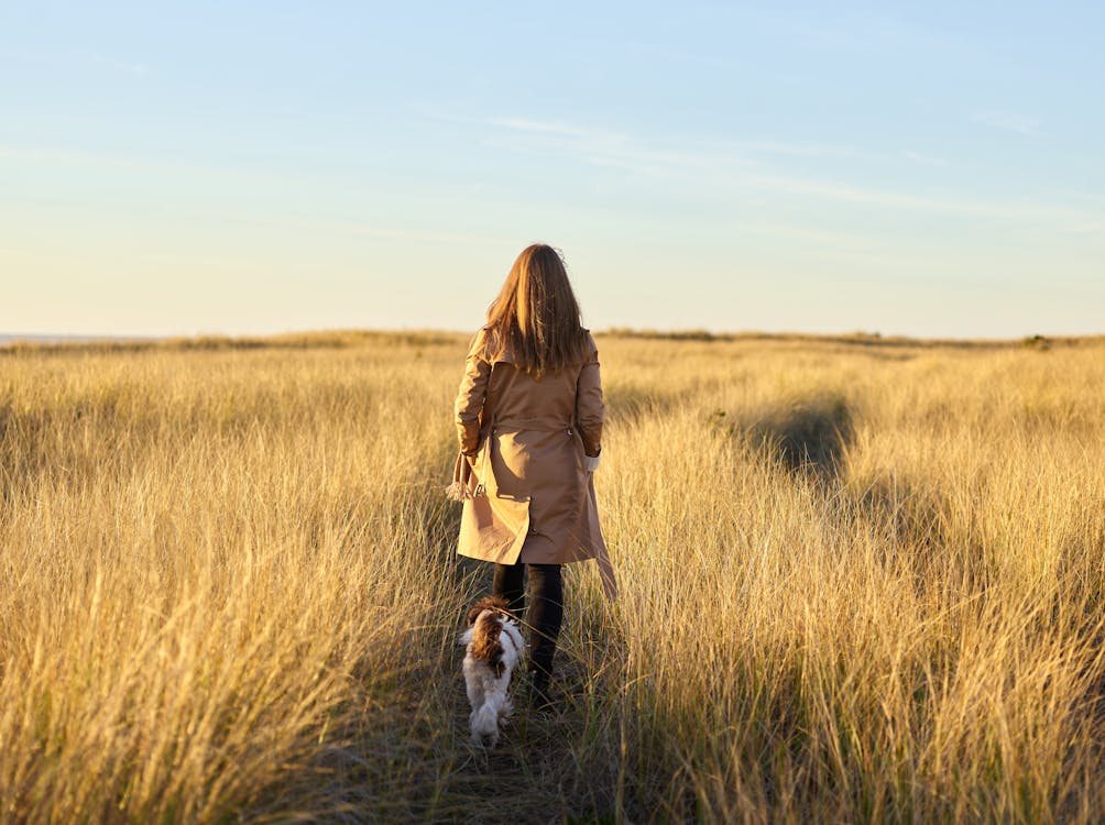 woman with dog