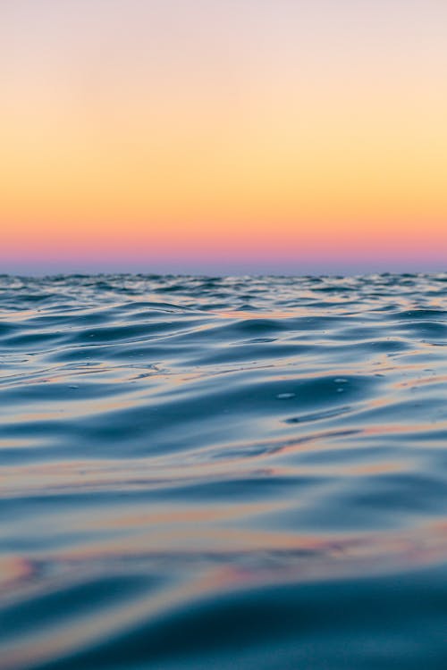 Surface of Sea Water during Sunset