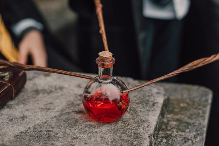 Potion Bottle With Red Liquid 