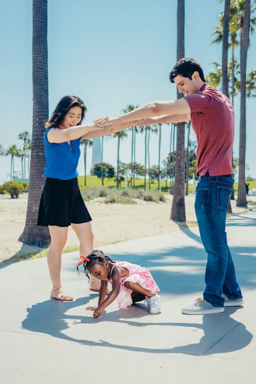 A Happy Family Playing