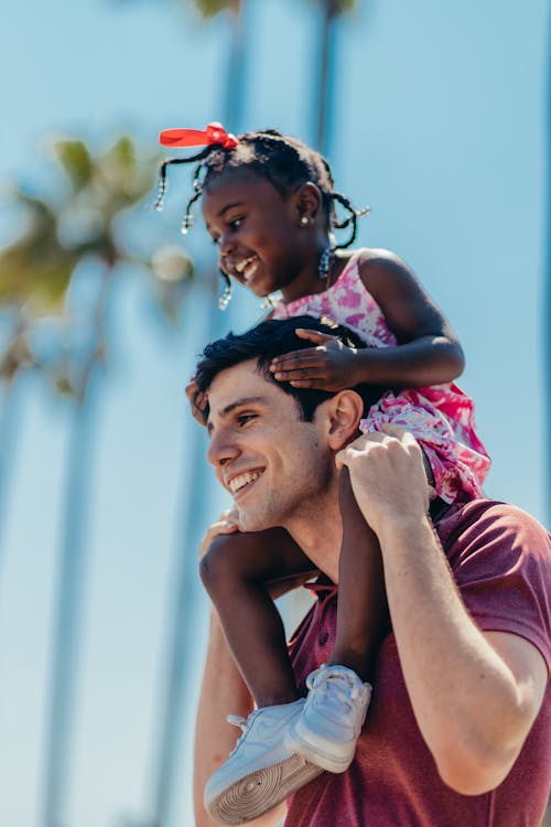 Free A Dad and His Daughter Stock Photo