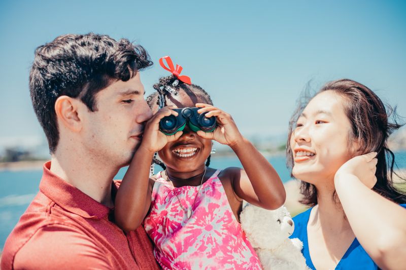 A family exploring together outdoors