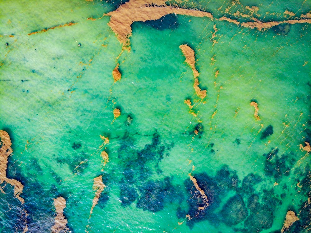 Aerial View of Sea Water