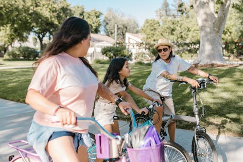 People Biking in the Park