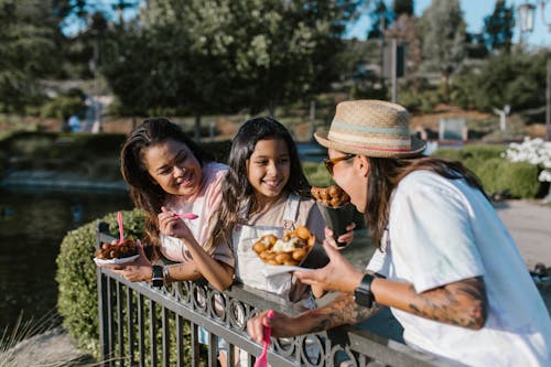 A Family Eating Food Together