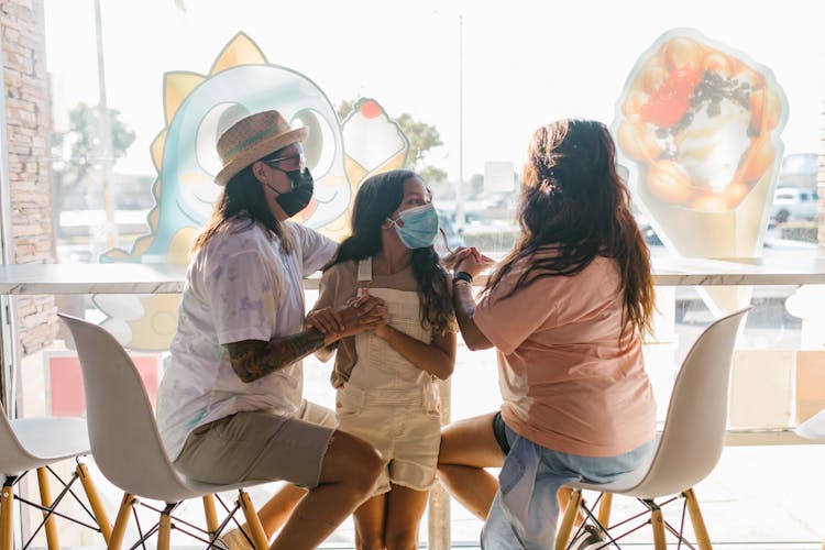 A Family Inside A Diner