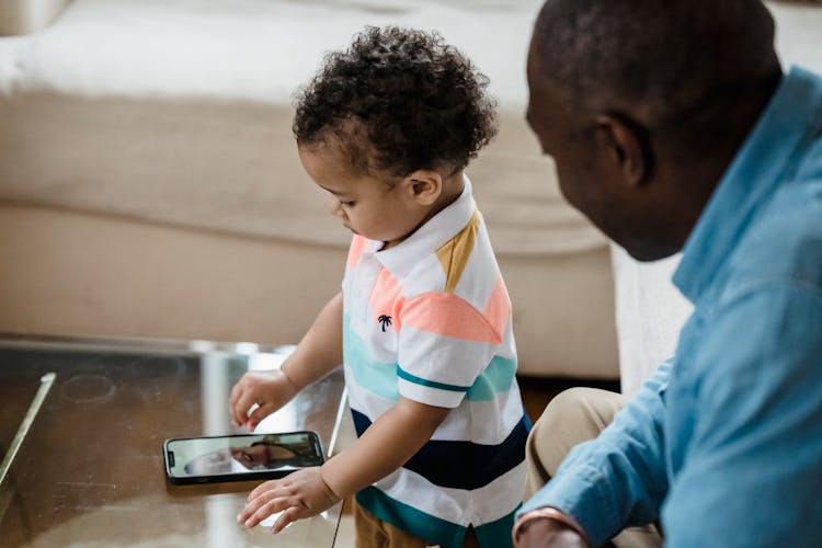 Little Boy Video Calling His Mother 