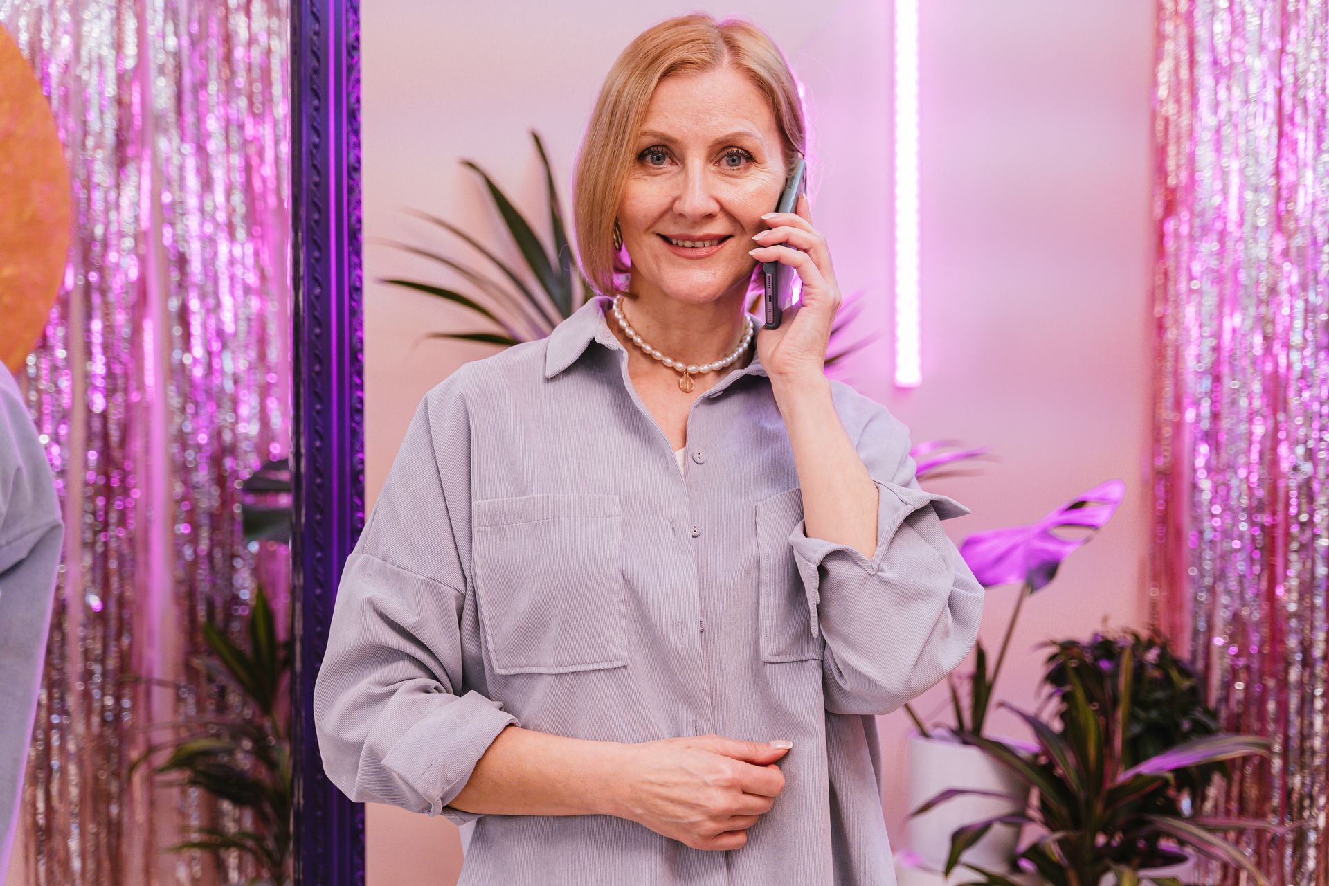 A Woman Using a Phone