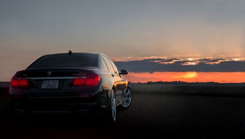 A Car and a Scenic Sunset