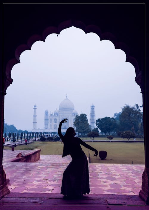 Kostnadsfri bild av bakgrundsbelyst, silhuett, taj mahal