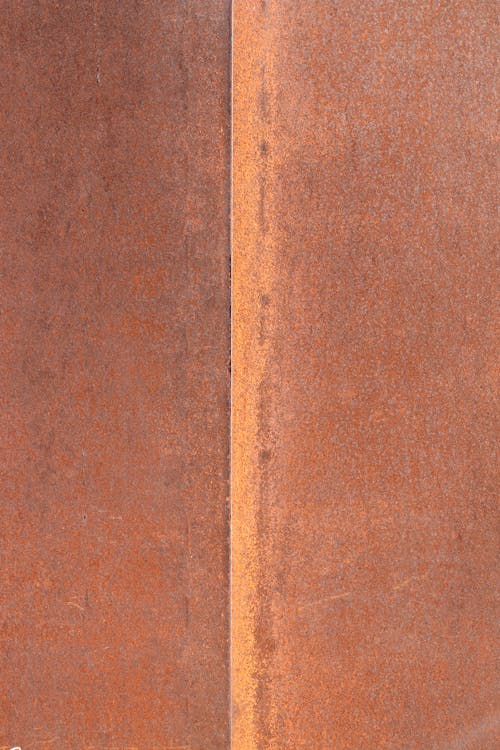 Rusty Metal Wall in Close Up Shot