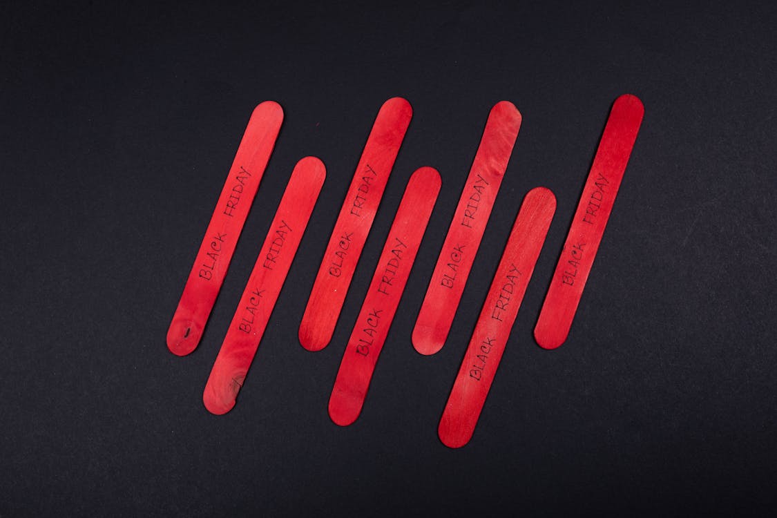 Top View of Red Popsicle Sticks · Free Stock Photo