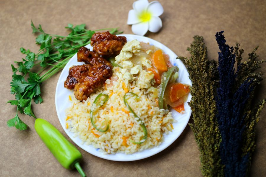 Arroz con pollo version controlada
