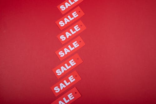 Sale Text on Red Background