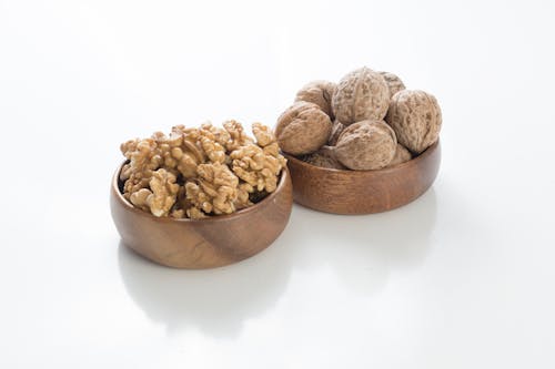 Nuts on Brown Wooden Bowl