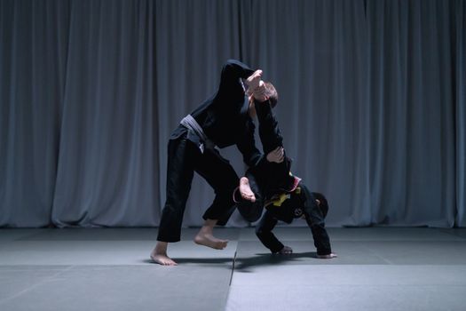 Boys Practicing Jiu Jitsu