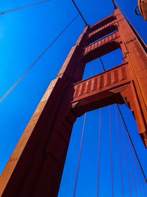 golden gate köprüsü, kırmızı, köprü içeren Ücretsiz stok fotoğraf